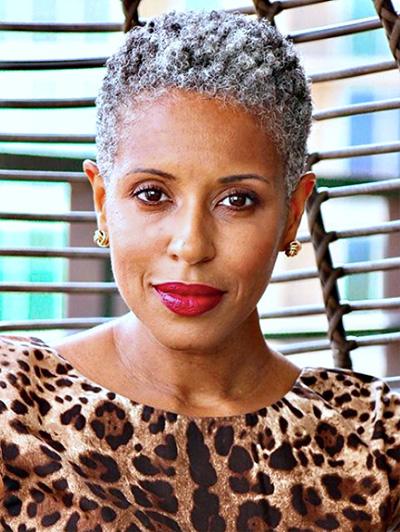 Gray Personality Small Curly Short Wig