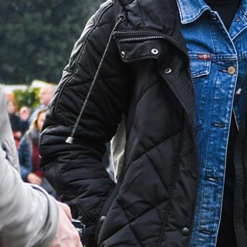 Mid-length Warm Hooded Cotton Jacket