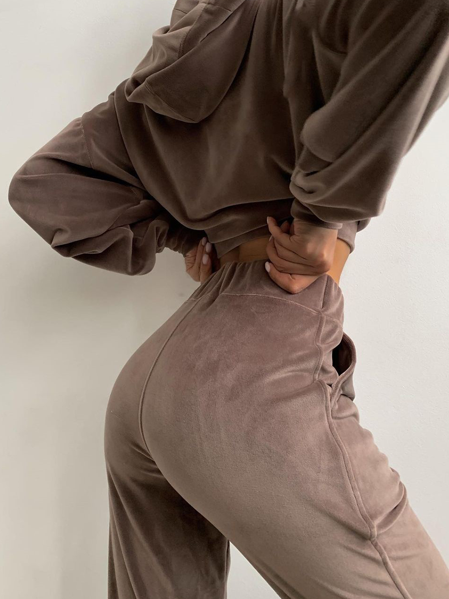 Fashion Hooded Sports Casual Women's Suit