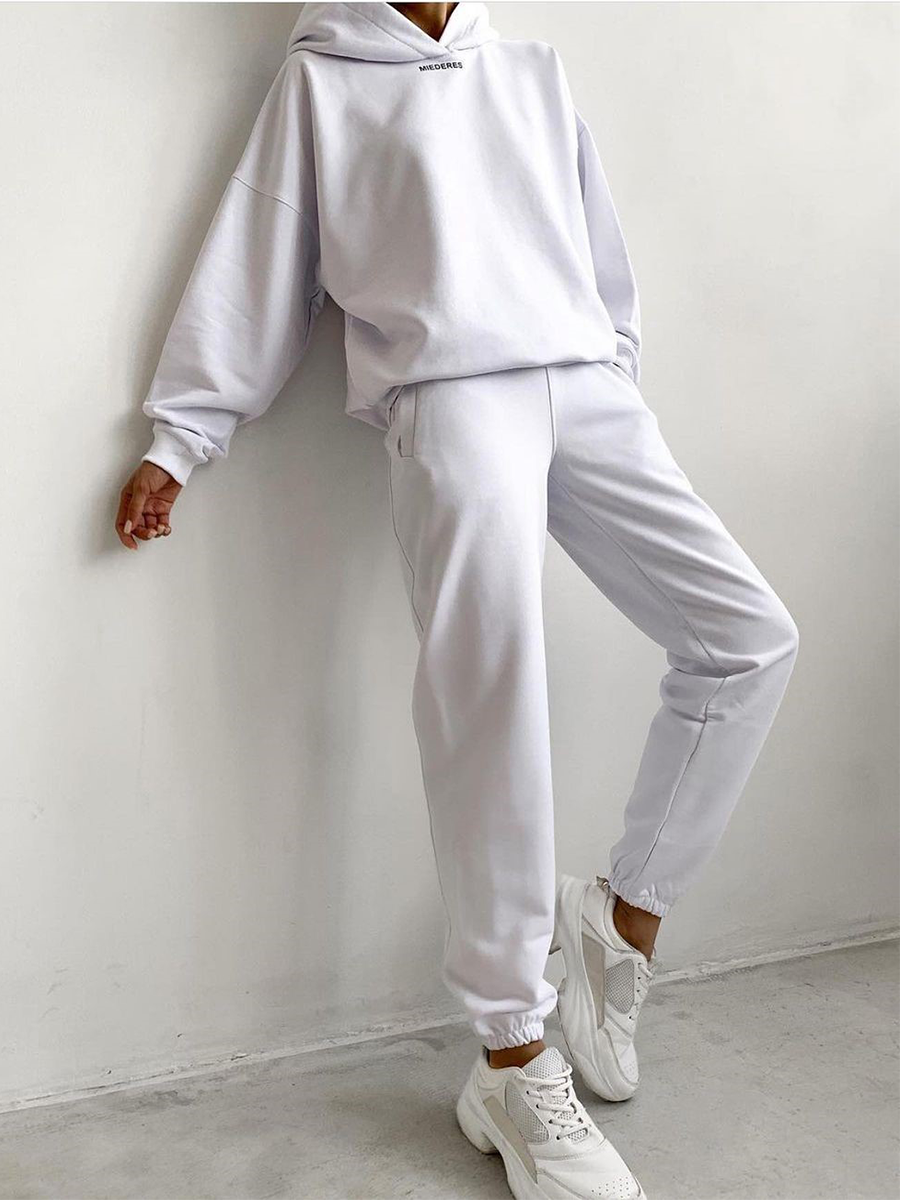 Hooded Pocket Sports And Leisure Women's Suit