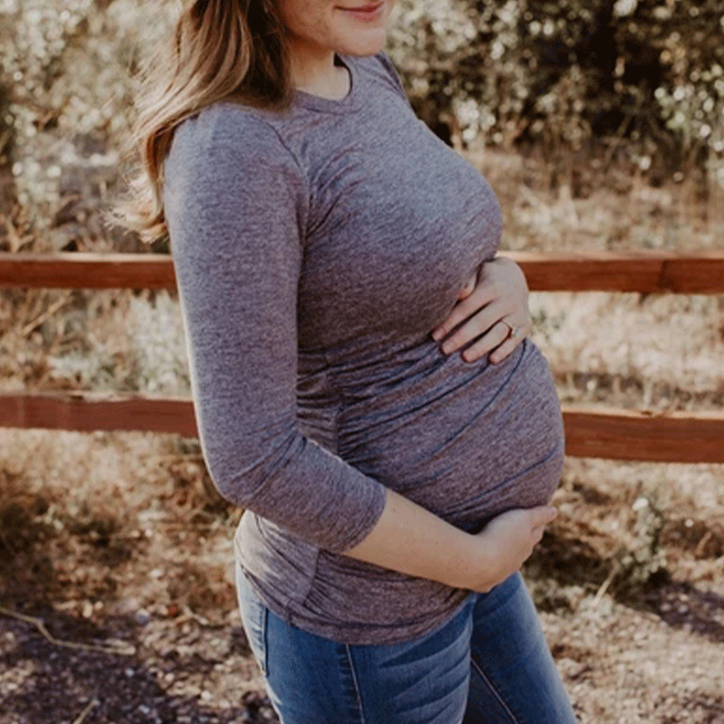 Cotton Knitted Loose Maternity Top