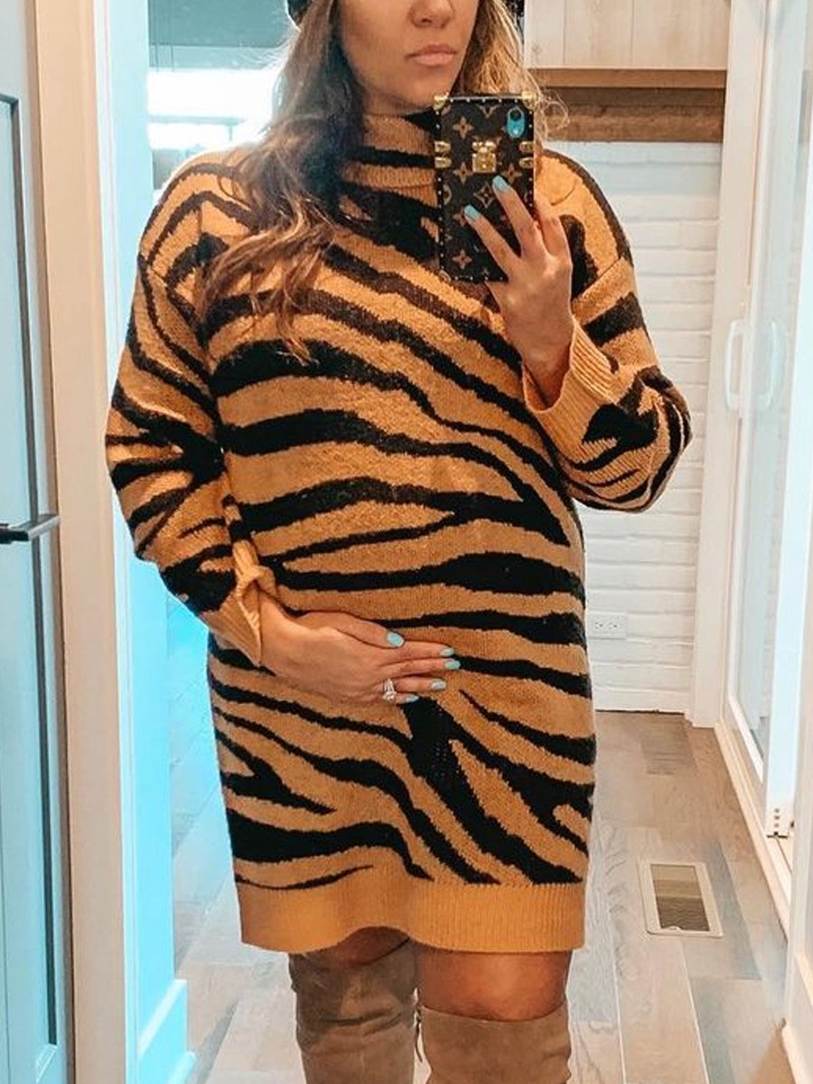 Fashion Solid Color Casual Slim Dress for Pregnant Women