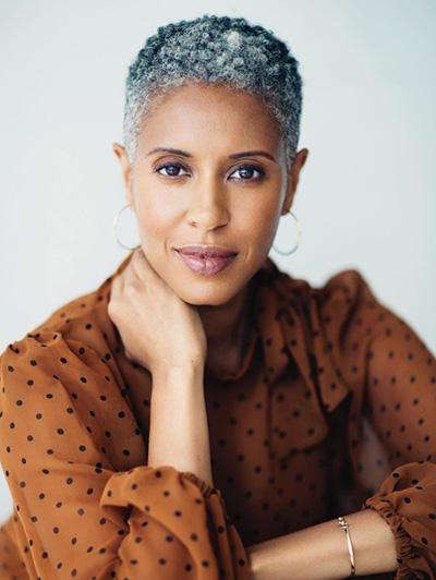 Temperament Gray Personality Curly Short Wig